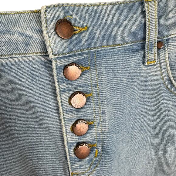 Boden Denim Cotton Light Wash Button Fly Straight Above Knee Jean Skirt Size 6 - Picture 3 of 7